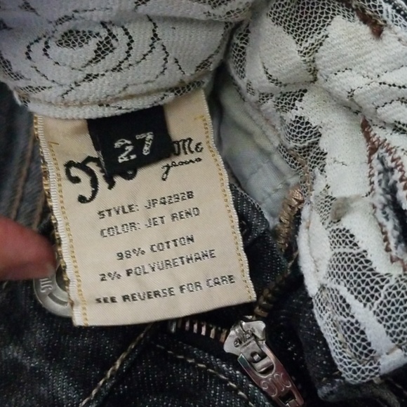 MissMe Lacy Black/Grey Jeans, JP4292B Jet Reno x29 - Picture 5 of 7